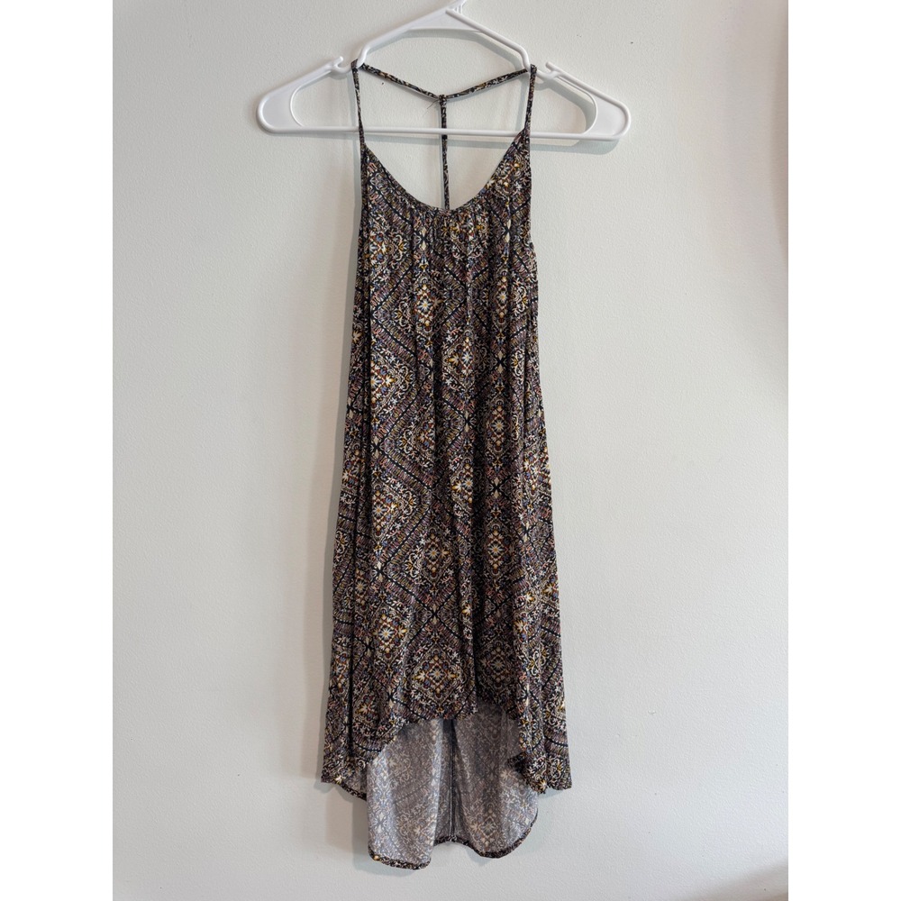 summer‎ boho dress Daytrip Geometric Mandala High-Low Womens XS T-Back Rayon
